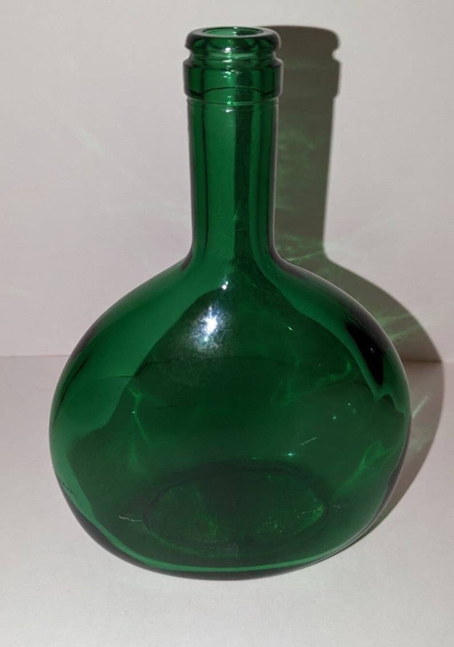 Beautiful Vintage Green Bocksbeutel Wine Bottle France Germany